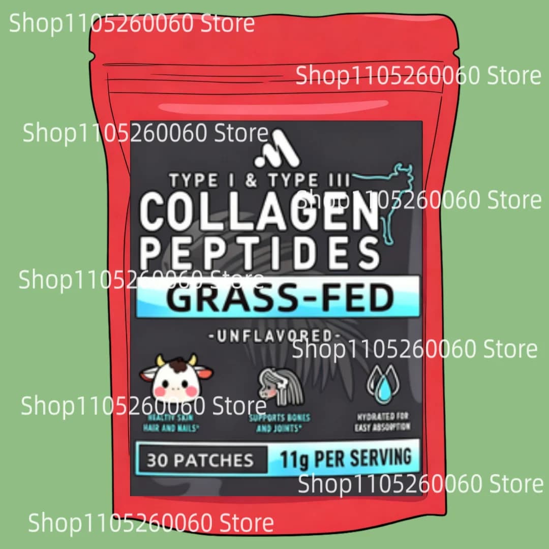 Pure Collagen Peptides Types I, II, III, V, X 5,000mcg Patch Anti-Aging Skin Transdermal Patches 30 Patches