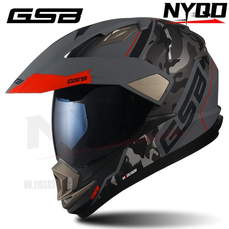 Casco gsb primavera estate casco moto protezione solare maschile off-road elmetto donna casco certificato ECE toldo para moto