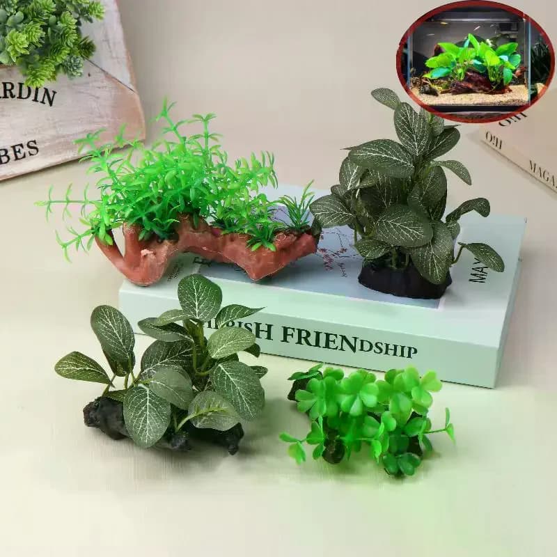 Artificial Driftwood Plant For Aquarium Decor Plastic Plant Branches Ornament For Fish Tank Accessories