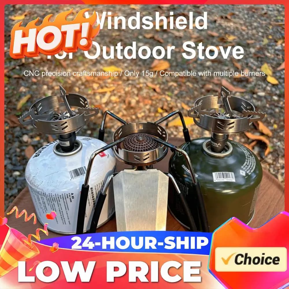 Outdoor Campings Stove Windscreen Suitable for BRS-3000T SOTO-310 Ultralight Outdoor Gas Stove Wind Shield (Stoves Not Included)