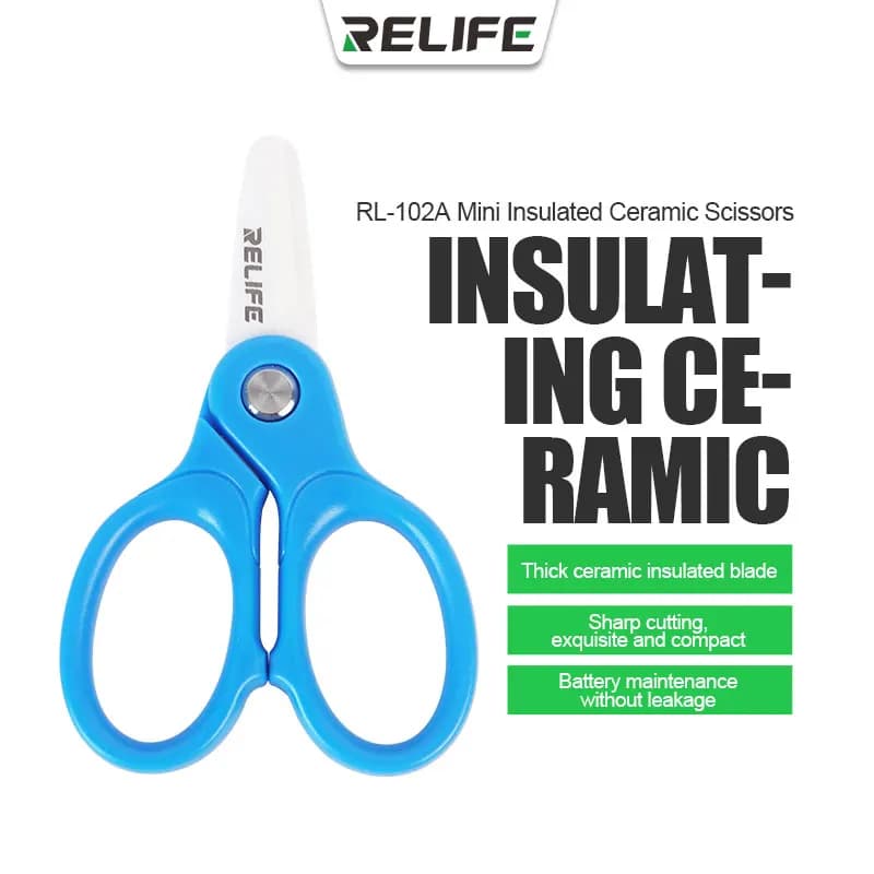 Relife RL-102A Mini forbici in ceramica isolate forbici multifunzionali ad alta durezza per la riparazione del taglio del cavo della batteria del telefono