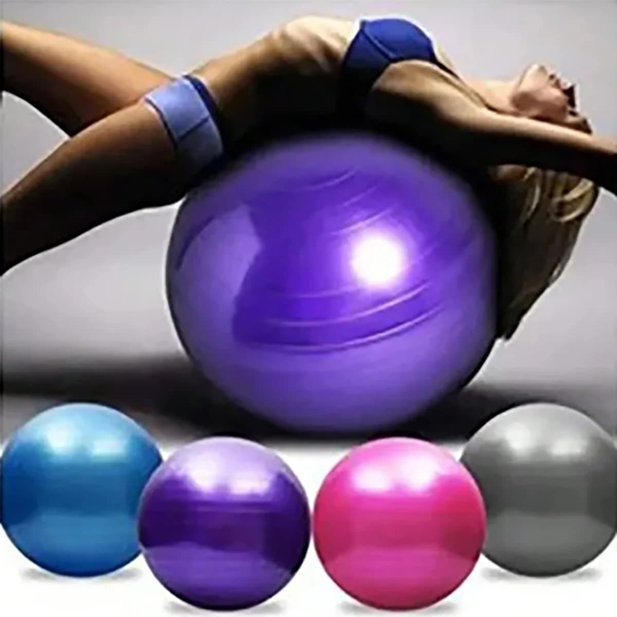 Palla da Yoga Anti-Scoppio per Fitness e Pilates, per Palestra, Casa, Ufficio, Allenamento dell'Equilibrio con Pompa Inclusa