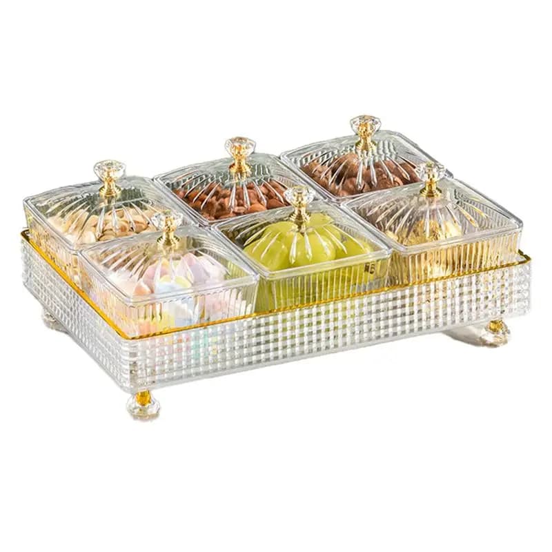A67K - Piatto per Caramelle, Scatola per Frutta Leggera, Vassoio per Rinfreschi, Piatto in Plastica per Frutta Secca, Piatto per Caramelle Stile Ins per Uso Domestico, C