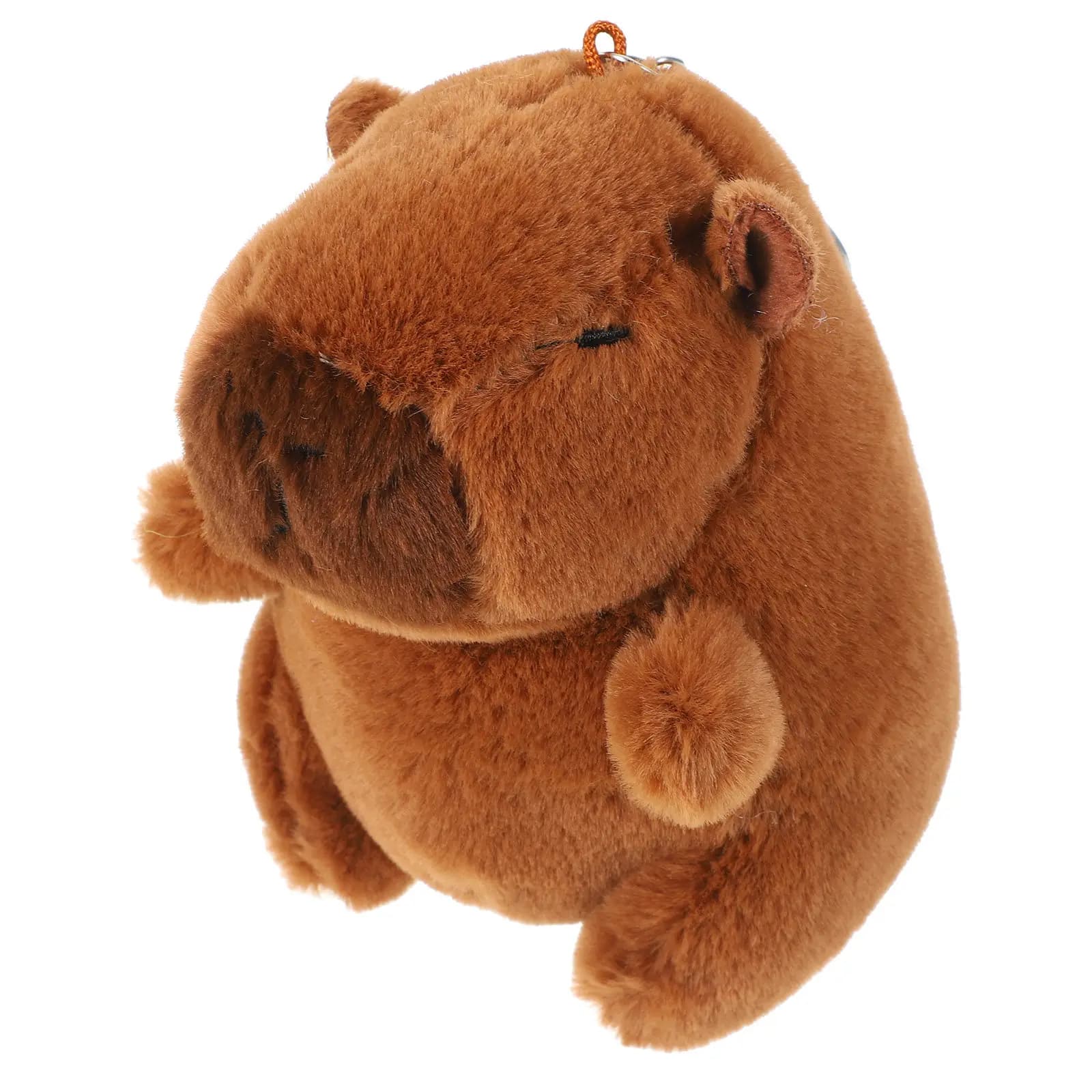 Portachiavi a Forma di Capibara, Ciondolo Morbido Imbottito per Borse e Zaini, Decorazione Carina per Regali Scolastici