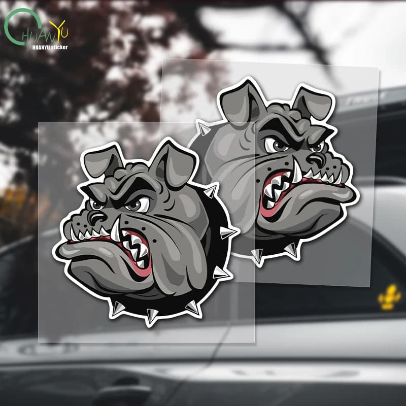 Decalcomania autoadesiva Bulldog Adesivo per auto Decorazioni per auto impermeabili sul lunotto posteriore del paraurti