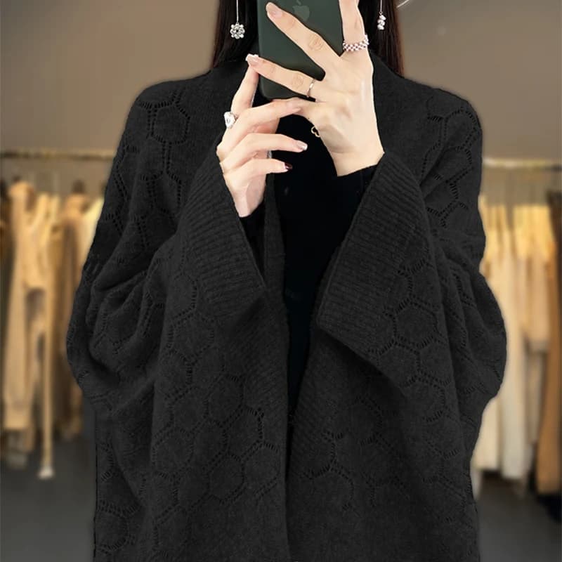 TLOML Nuova Collezione Primavera: Sciarpa a Sfera Traforata in 100% Lana Merino per Donna, Sciarpa Casual in Cashmere Lavorato a Maglia, Morbida e Calda