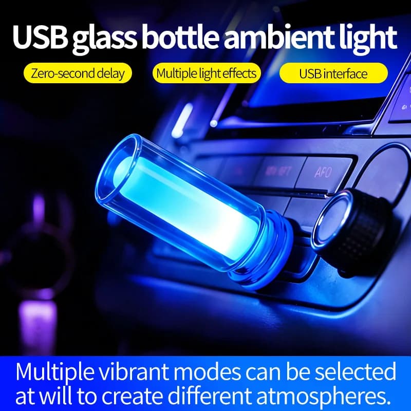 Luce Ambientale LED RGB con 10 Modalità, Plug and Play USB, Accessori per Interni Auto, Idea Regalo, Interruttore Touch, Lampada Decorativa Multicolore 5V
