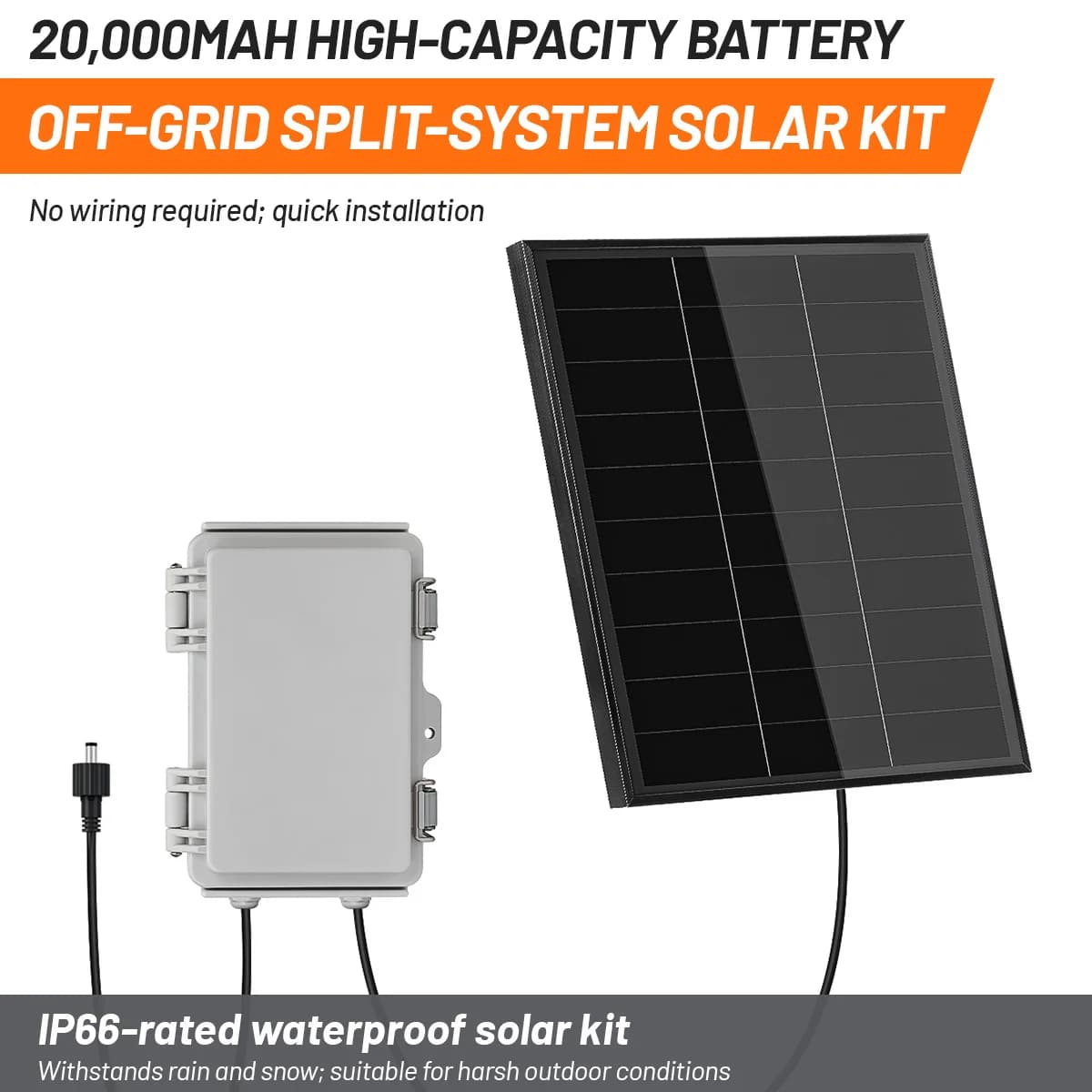 Kit Sistema Pannello Solare HP1 20W con Batteria da 20000mAh e Scheda Controller MPPT per Router, Telecamera IP di Sicurezza, Estensore WiFi