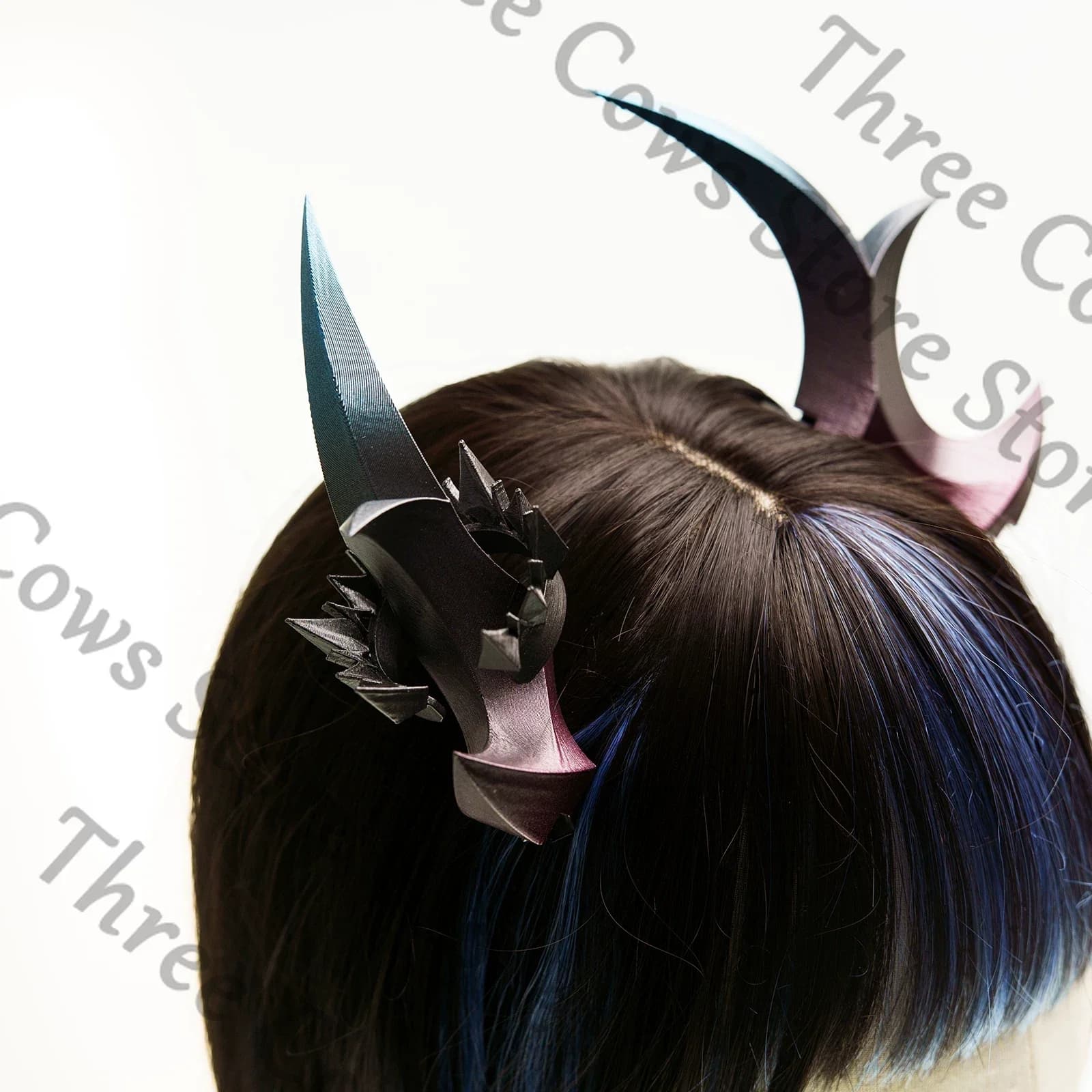Anime Arknights: Endfield Laevatain Surtr Cosplay - Fermaglio per capelli a forma di angolo, accessorio regalo