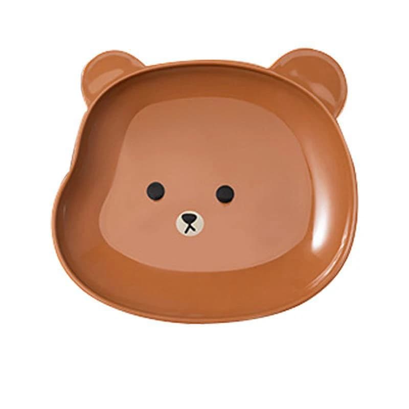 Vassoio per la conservazione degli alimenti dell'orso del fumetto adorabile piatto per Snack di frutta secca piatto da portata per antipasto per piatto di noci di pasticceria per caramelle per feste
