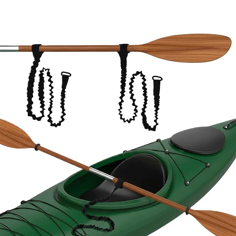 Anti-loss Rope Elastic Kayak Paddle Leash Adjustable With Safety Hook Pole Coiled Lanyard Cord Tie Rope Boat Accessories