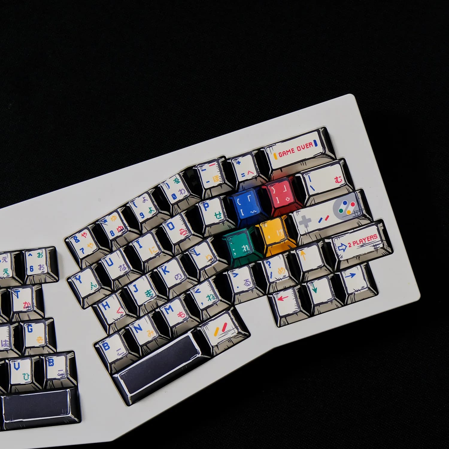 150 tasti Retro SFC Gioco Copritasti bianchi Cherry Profilo PBT Dye Manga Style Keycap per MX Switch FAI DA TE ISO Game Tastiera meccanica