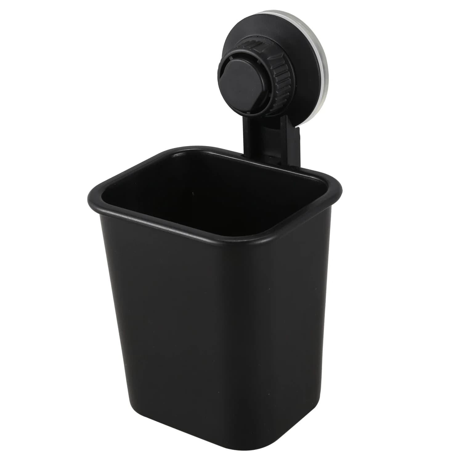 1 PC ventosa portabicchieri per spazzolino da denti portabicchieri in plastica scatola portaoggetti per dentifricio per cucina bagno wc nero