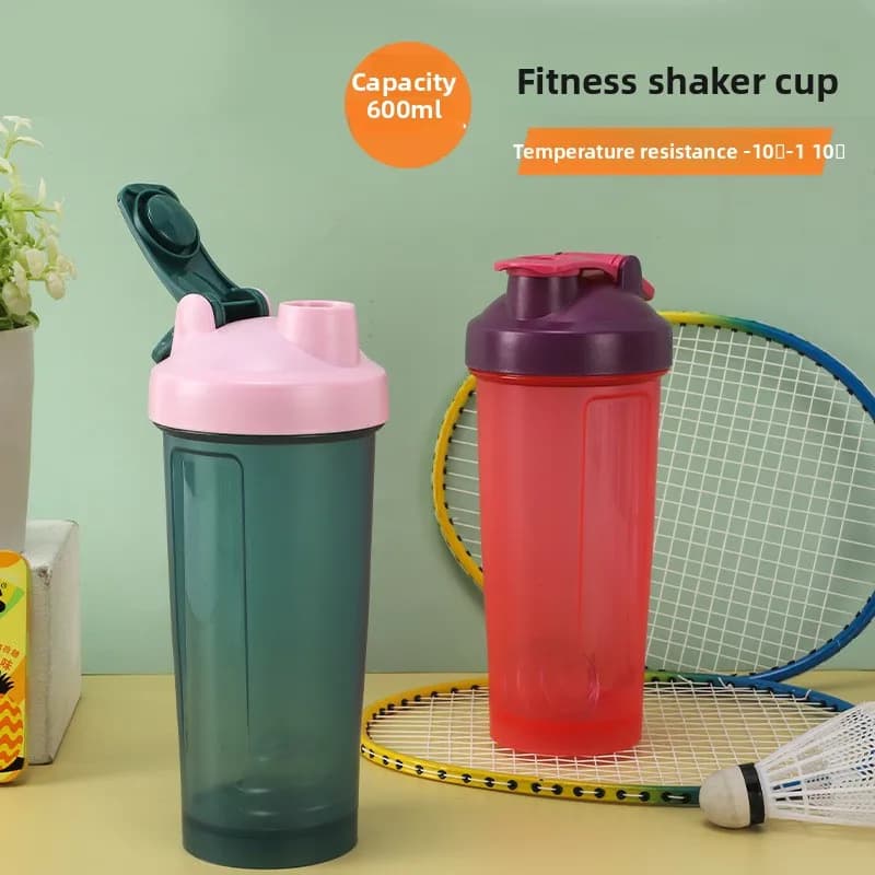 600ML Multicolor Shaker for Proteins, Blends and Sports Water with Mixing Sphere, Logo Customization Available