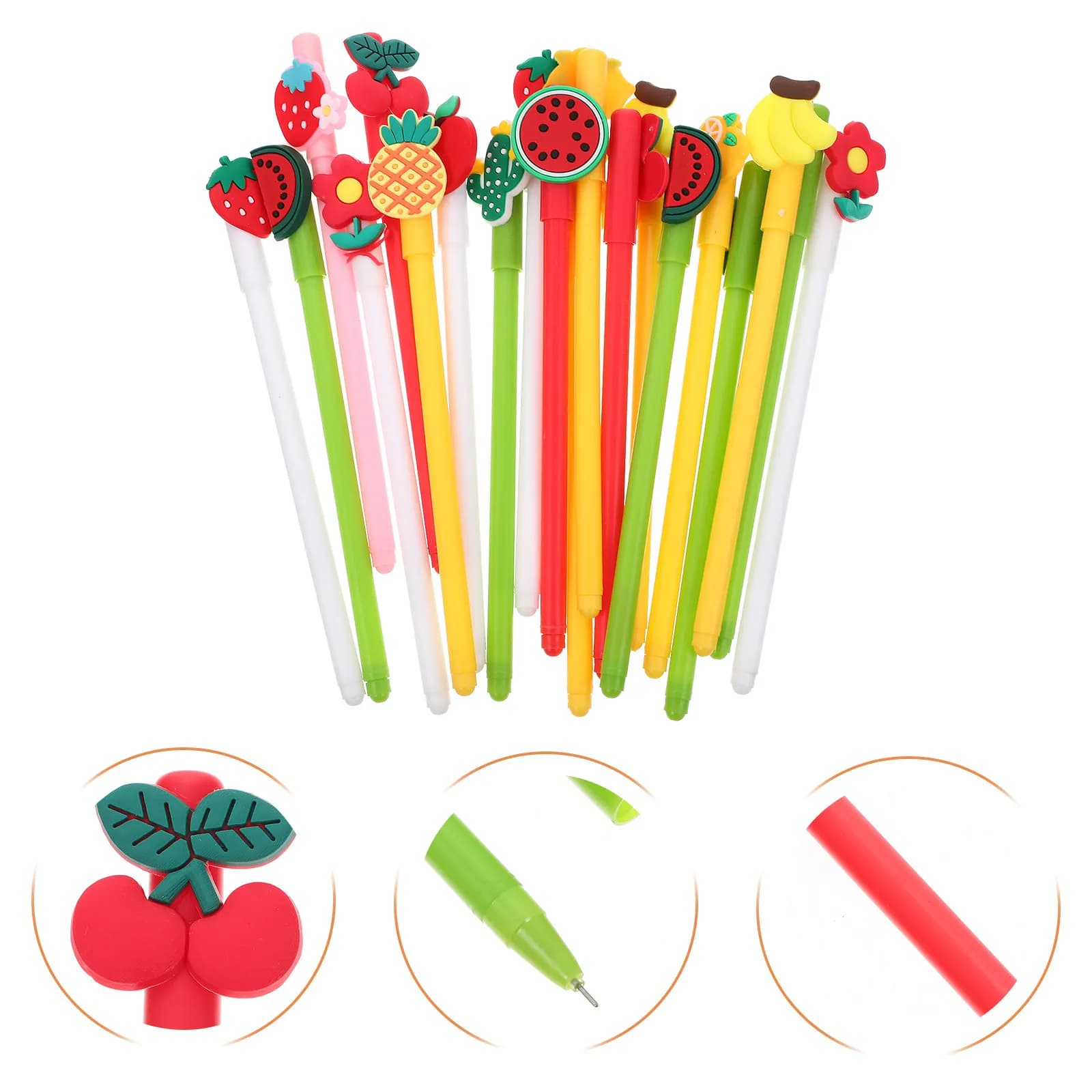 20 penne gel a forma di cartone animato, scrittura super fluida, leggere e comode per ufficio, studenti, scuola, penne per firma, cancelleria creativa