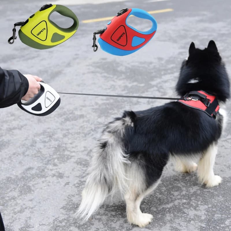 Guinzaglio retrattile per roulette per animali domestici senza batteria da 44/110 libbre per cani di taglia media che camminano Guinzagli per cani di taglia grande Golden Retriever mascotas Guinzagli