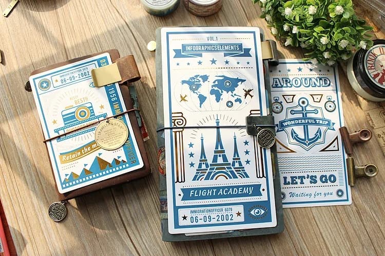 Tappetino per Scrittura in PVC con Righello a Griglia, Accessori per Planner, Cancelleria Jamie Notes, Tappetino per Scrittura Artigianale con Lamina per Midor Traveler's Notebook