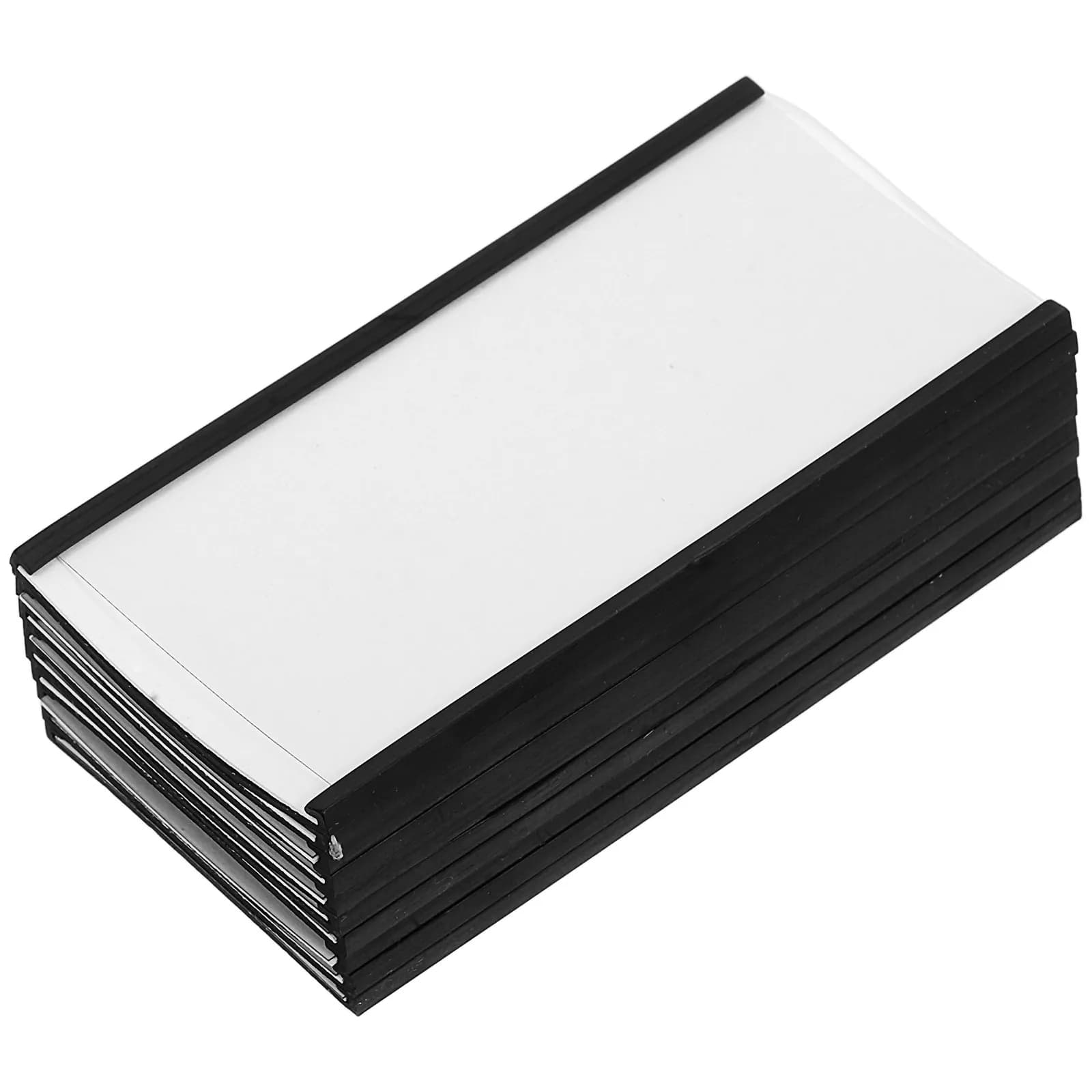 10 set di portaetichette magnetici, protettori in plastica versatili e riutilizzabili per la classificazione di scaffali, contenitori e forniture per ufficio