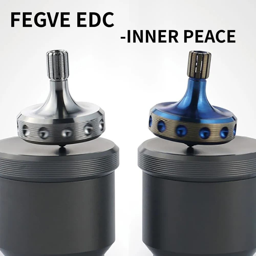 FEGVE EDC INNER PEACE 2.0 Top intrecciato con le dita Fidget Spinner Titanio Agitarsi Giocattoli Adulti Gadget per alleviare l'ansia Design originale