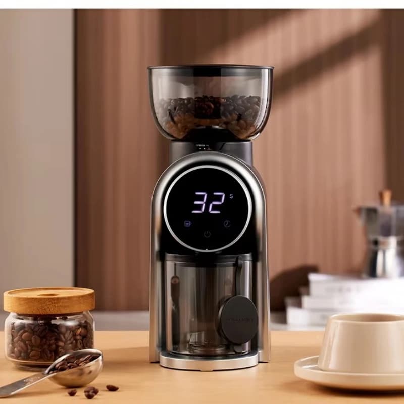 Electric coffee bean grinder Pouring espresso coffee powder machine Household small fineness adjustable