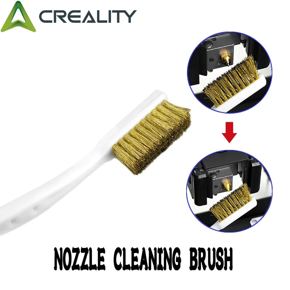 1/2/3Pcs ugello per spazzolino da denti in filo di rame per accessori per stampante 3D Ender 3 CR10 MK8 E3D strumento per la pulizia dell'estrusore manico per spazzola in rame