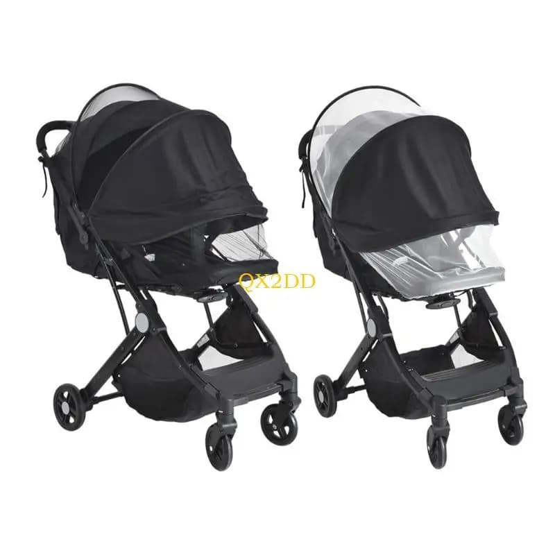QX2D Traspirante Rete antimosche per bambini Baldacchino parasole Ampio spazio interno per passeggini