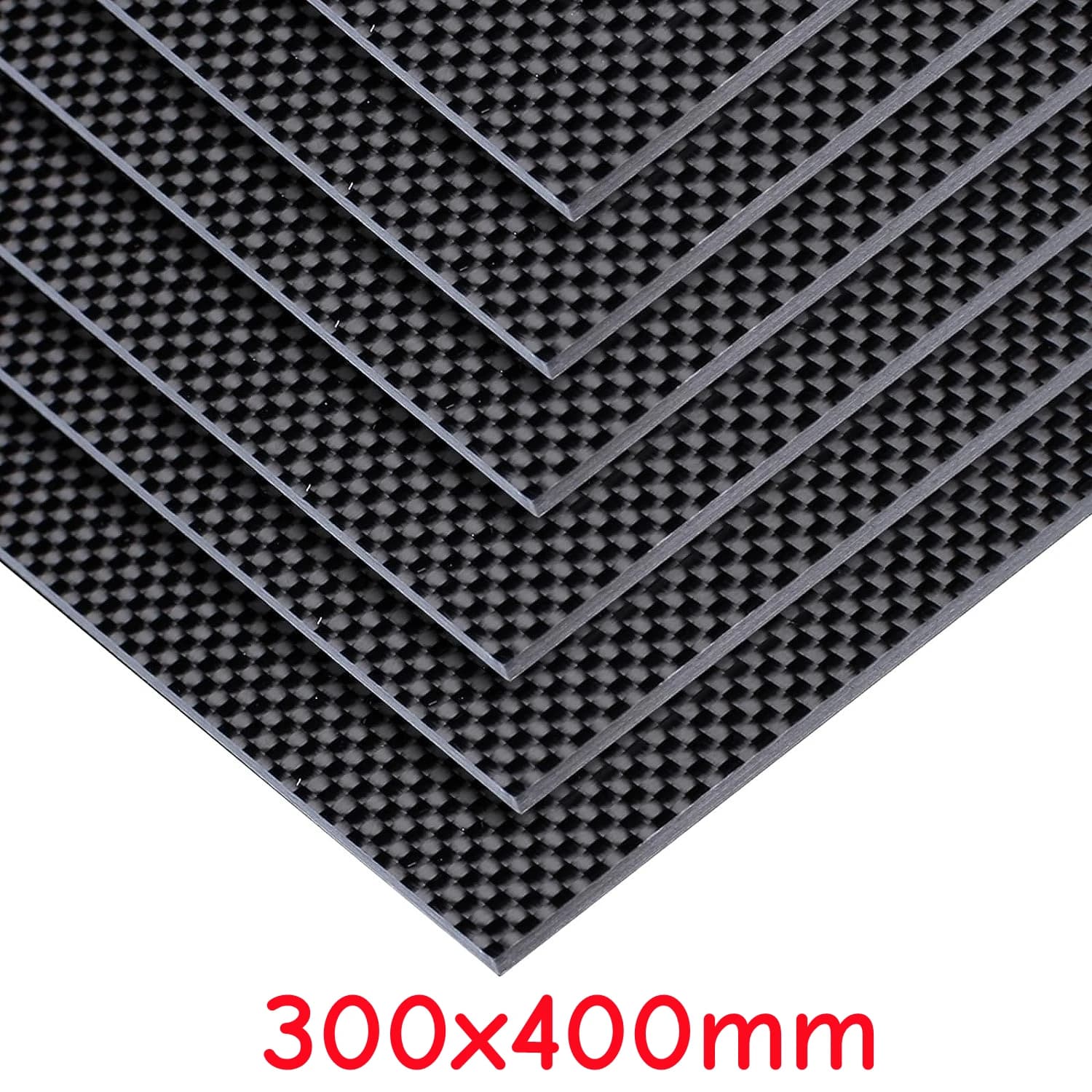 High Strength Pure Carbon Fiber Panel Light Material 300 X 400 mm 0.5 mm 1/2/3/4/5/6/8/9/10 mm thick