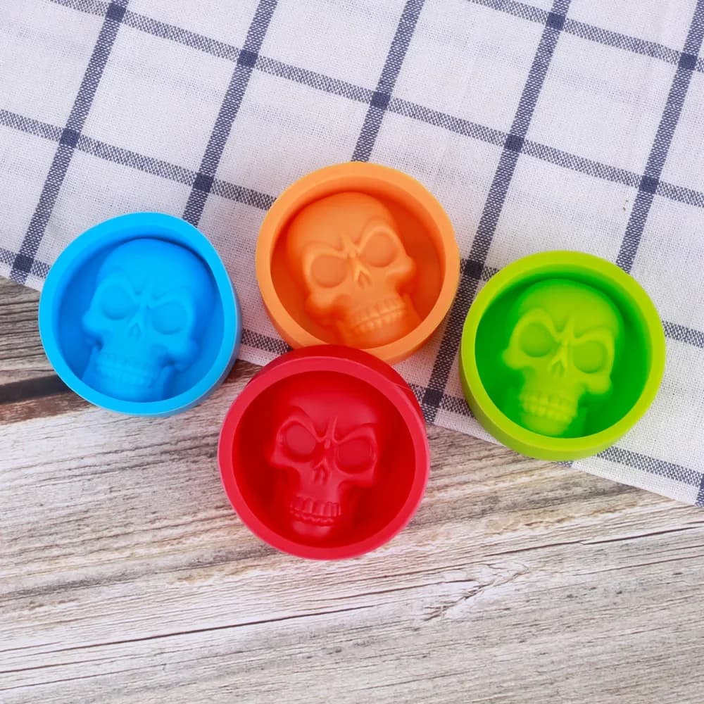 Utensili da cucina in pronta consegna: stampo per ghiaccio a forma di teschio in silicone, creativo stampo per ghiaccio per whisky