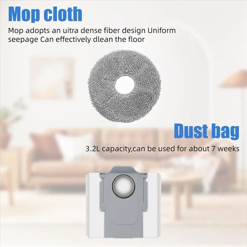 【Solo hoyo@】Componenti di ricambio per set di accessori per aspirapolvere robot Roborock Saros 10R