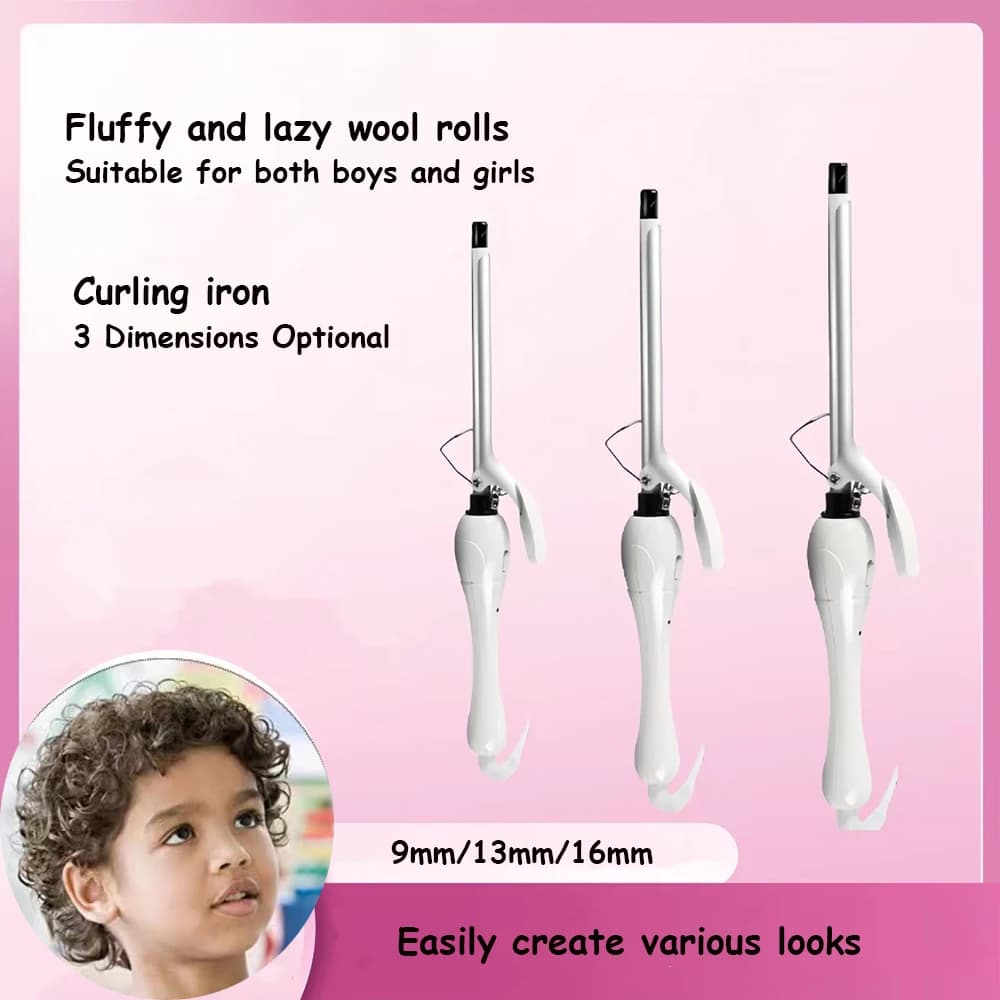 9mm/13mm/16mm professional curling iron for waves, electric curler, hot permanent tool, curler wand