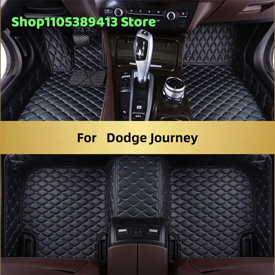 Tappetini Auto Personalizzati in Pelle Sintetica per Dodge Journey 2021 2022 2023 2024 2025 2026 Accessori Tappeti Auto