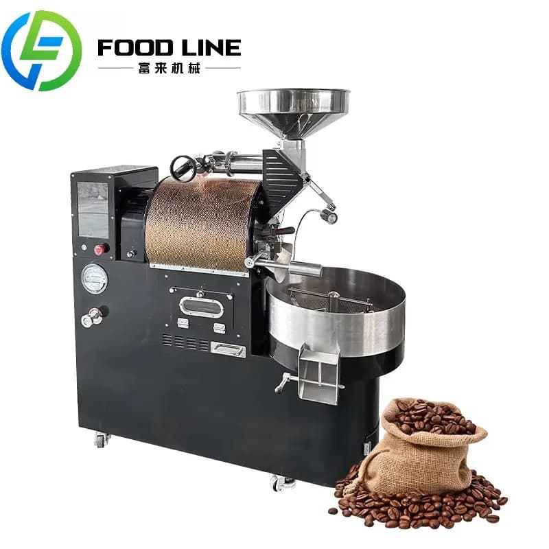 Coffee Roaster Machine Coffee Bean Roaster Commercial Drum Roaster Stainless Steel Temperature Control Coffee Roasting OME