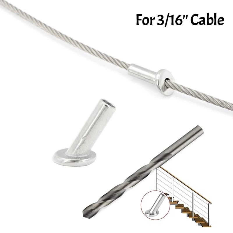 20/30/50/80 pz T316 grado marino 30 gradi angolo smussato manicotti protettivi in legno Post Protector per 5/32 "3/16'' cavo metallico