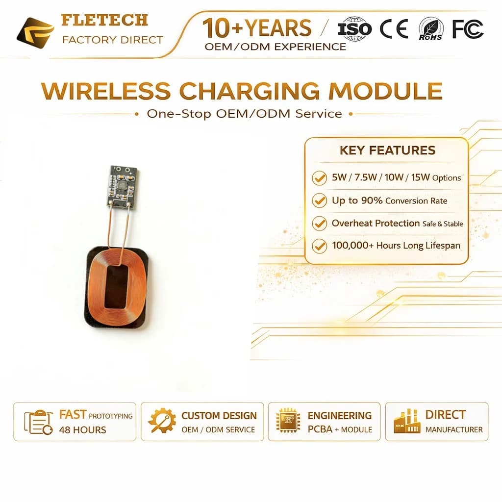 Modulo Ricevitore di Ricarica Wireless Standard Qi Fai-da-Te, Circuito Stampato per Telefono e Batteria, Caricatore Rapido 5V