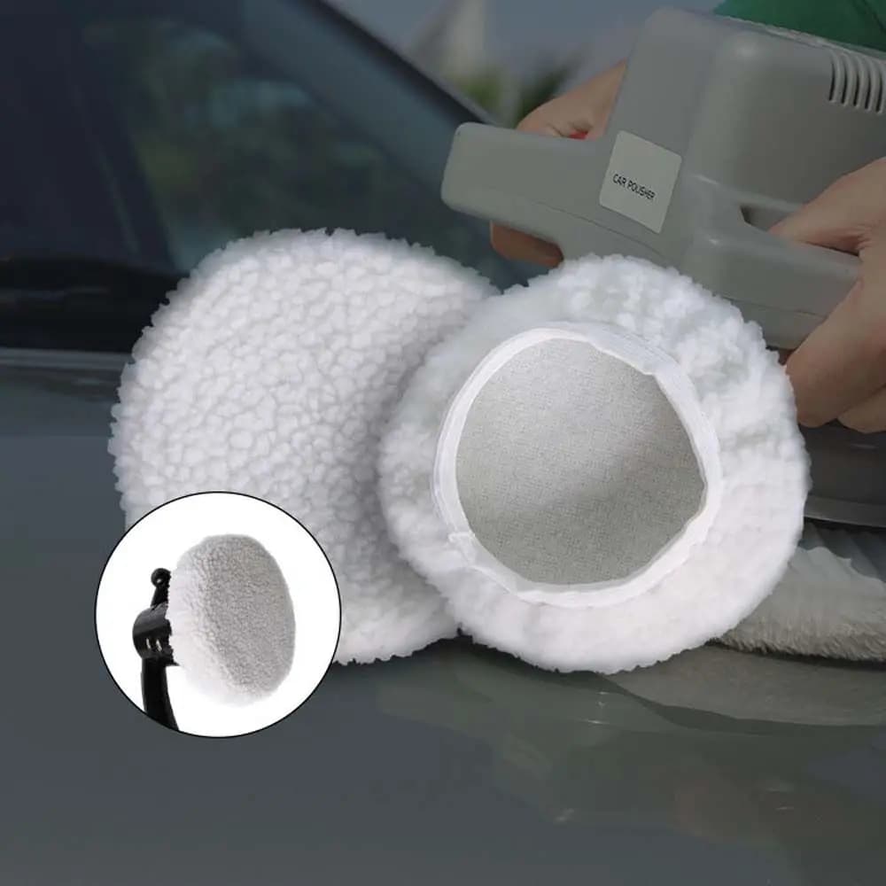 Cura della vernice per auto Lucidatura Strumento di bellezza per auto Lucidatura Cofano Tampone per lucidatura Panno in spugna di lana Tampone per ceretta Lucidatore per ceretta