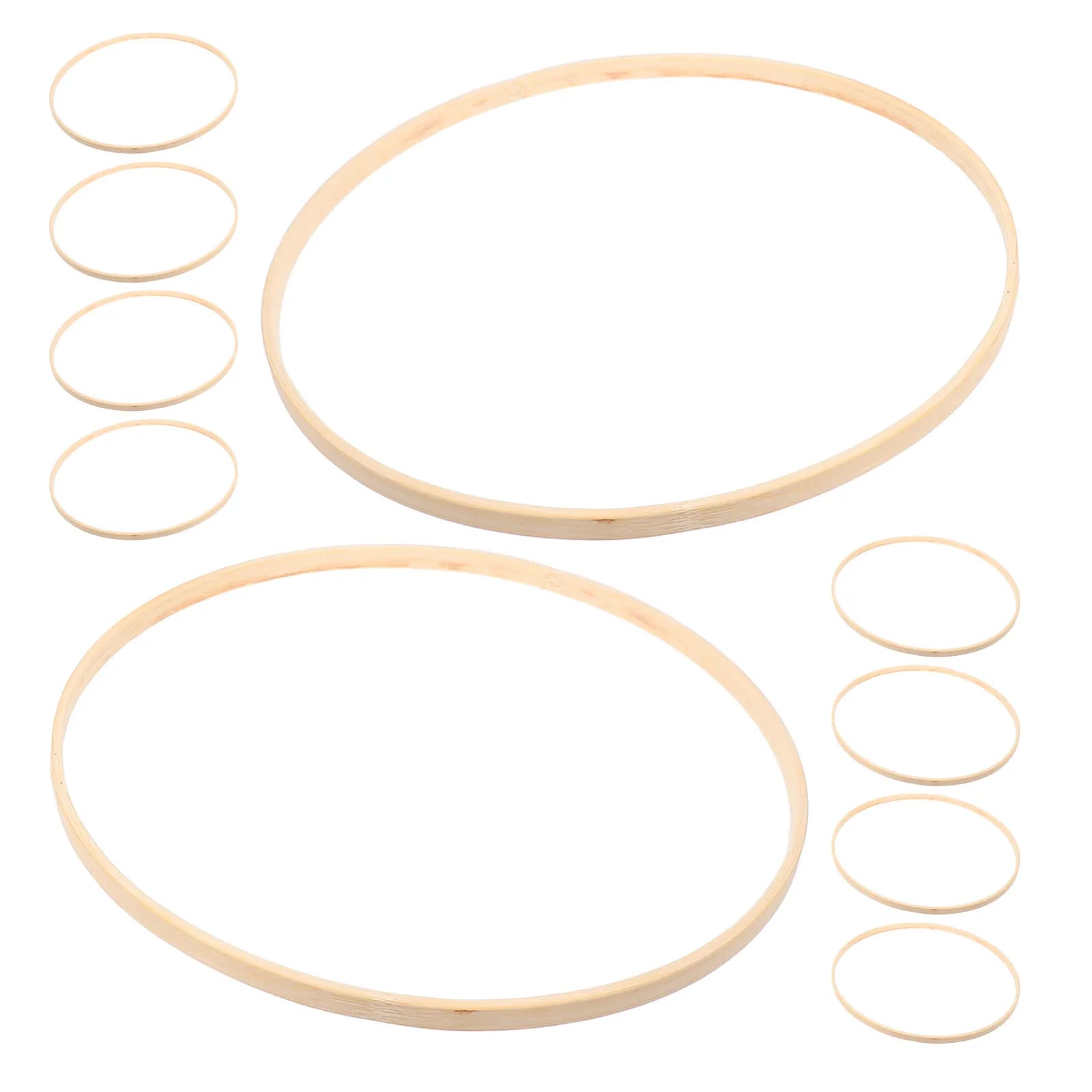 10Pcs Floral Wreath Frames Bamboo Rings 30Cm Wood Craft Hoops Dreamcatcher Handmade Wreath Decor Macrame Wedding Projects