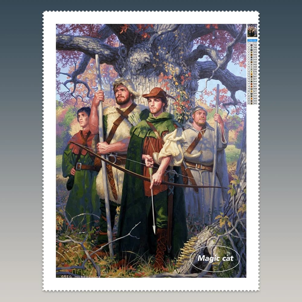 Robin Hood of England DIY Diamond Painting Ancient heroes 5D Diamond Embroidery Unique Home Room Decor