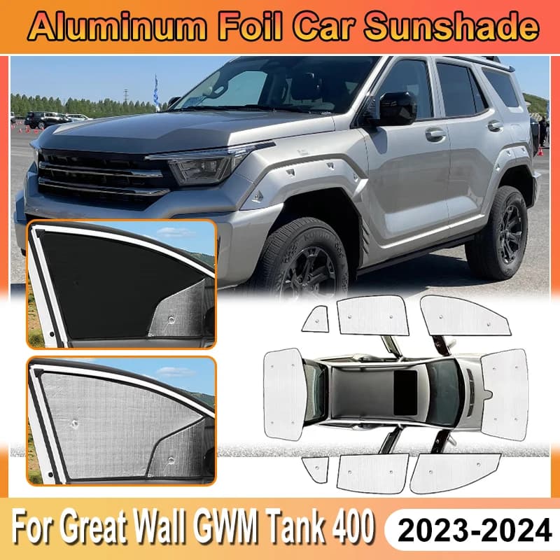 Accessori per Great Wall GWM Tank 400 2023 2024, Parasole in Alluminio per Parabrezza, Protezione UV, Copertura in Foglio di Alluminio