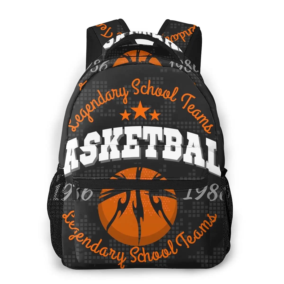Zaini per bambini borsa da scuola per ragazzi emblema di pallacanestro adolescenti zainetto studente Bookbags