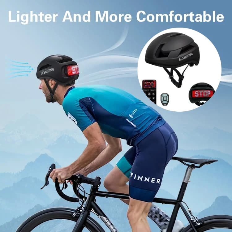 Adjustable LED Bike Helmet with LED Display and Back Light, for Men and Women, MTB, Mountain Bike, Road Bike, Smart Control via APP