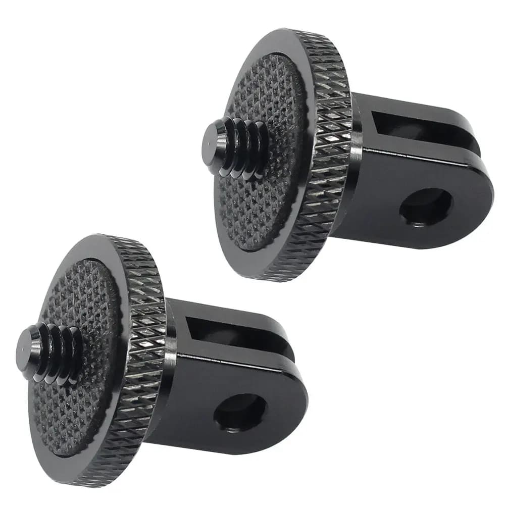 Adattatore per treppiede da 2 pezzi, adattatore per fotocamera con vite filettata da 14 pollici e 20 filettature, adattatore in lega di alluminio per l'uso con action camera