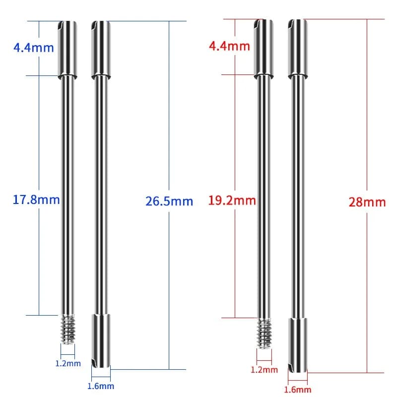 Kit di Perni e Barre a Vite in Acciaio Inossidabile per Connettori Cinturini Orologi AP, Accessori di Ricambio per Cinturini, Strumenti per Orologiai