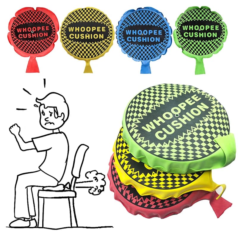 2PCS/Pack Random Mix Color Prank Fart Pillow Whoopee Cushion 3 Sizes Available Party Essential Joke Trick Props Noise Makers ZYF