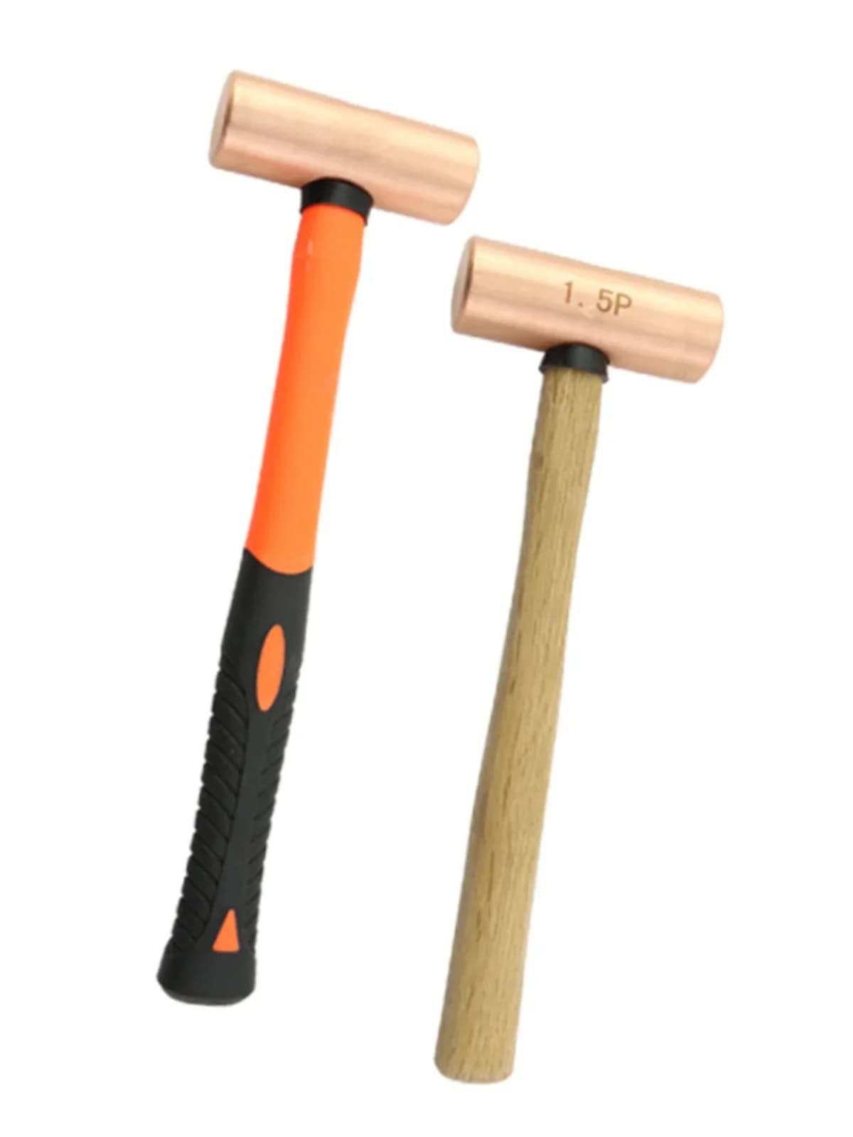Solid purple copper cylindrical hammer 1p-12p (LB) full weight red copper hammer with fiber handle