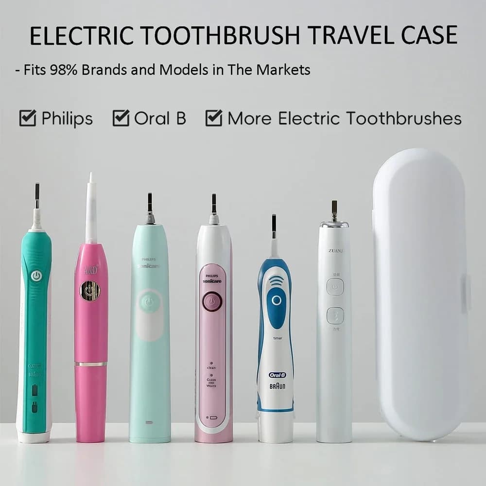 Travel bag for electric toothbrush compatible with Oral B IO and Philips Sonicare, portable travel box for toothbrush, toothbrush holder