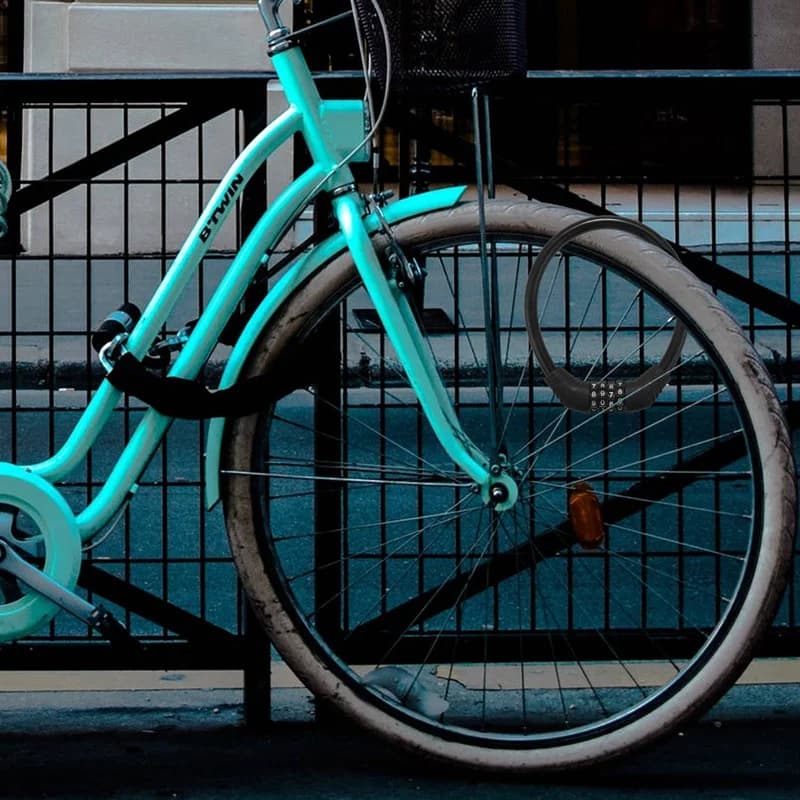 ABJM-Serratura digitale per catena per bicicletta Lucchetto per mountain bike Lucchetto antifurto di sicurezza portatile Codice cavo per bici Blocco password