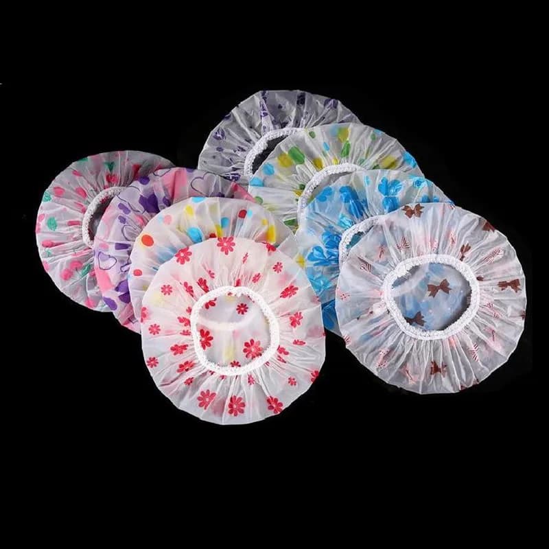Oil-proof waterproof shower head with thickened elastic reusable for dry hair sanitary hat for shower kitchen kitchen clean kitchen