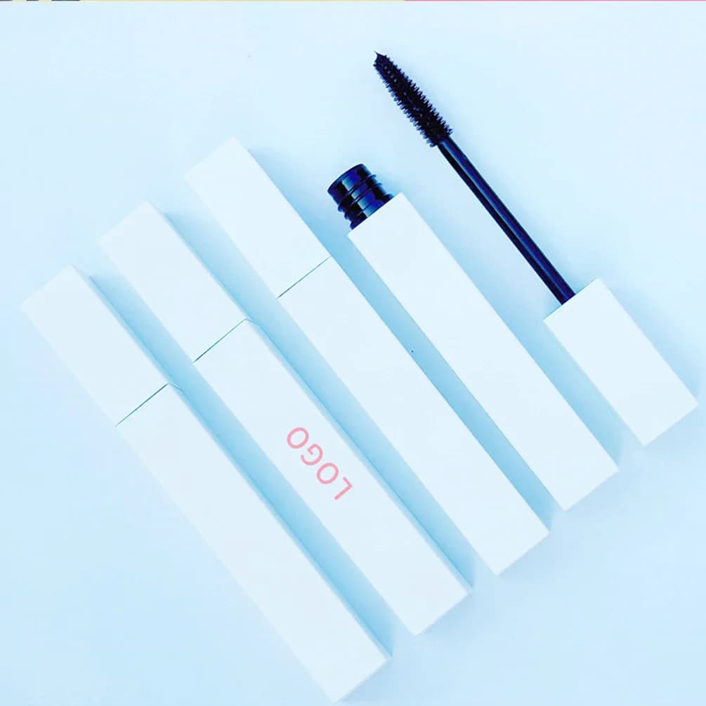 Mascara in Tubo Bianco con Etichetta Privata, Logo Personalizzato, Effetto Curvante e Volumizzante, Lunga Durata, Nutriente, per Extension Ciglia, Vendita all'Ingrosso