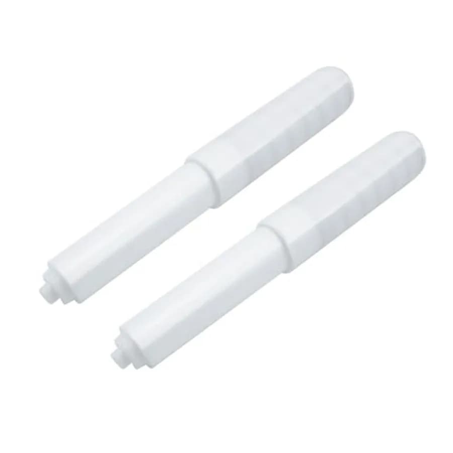 2 PCS Toilet Paper Holder Spring Loaded Roller Replacement, Plastic Toilet Paper Holder for Bathroom White