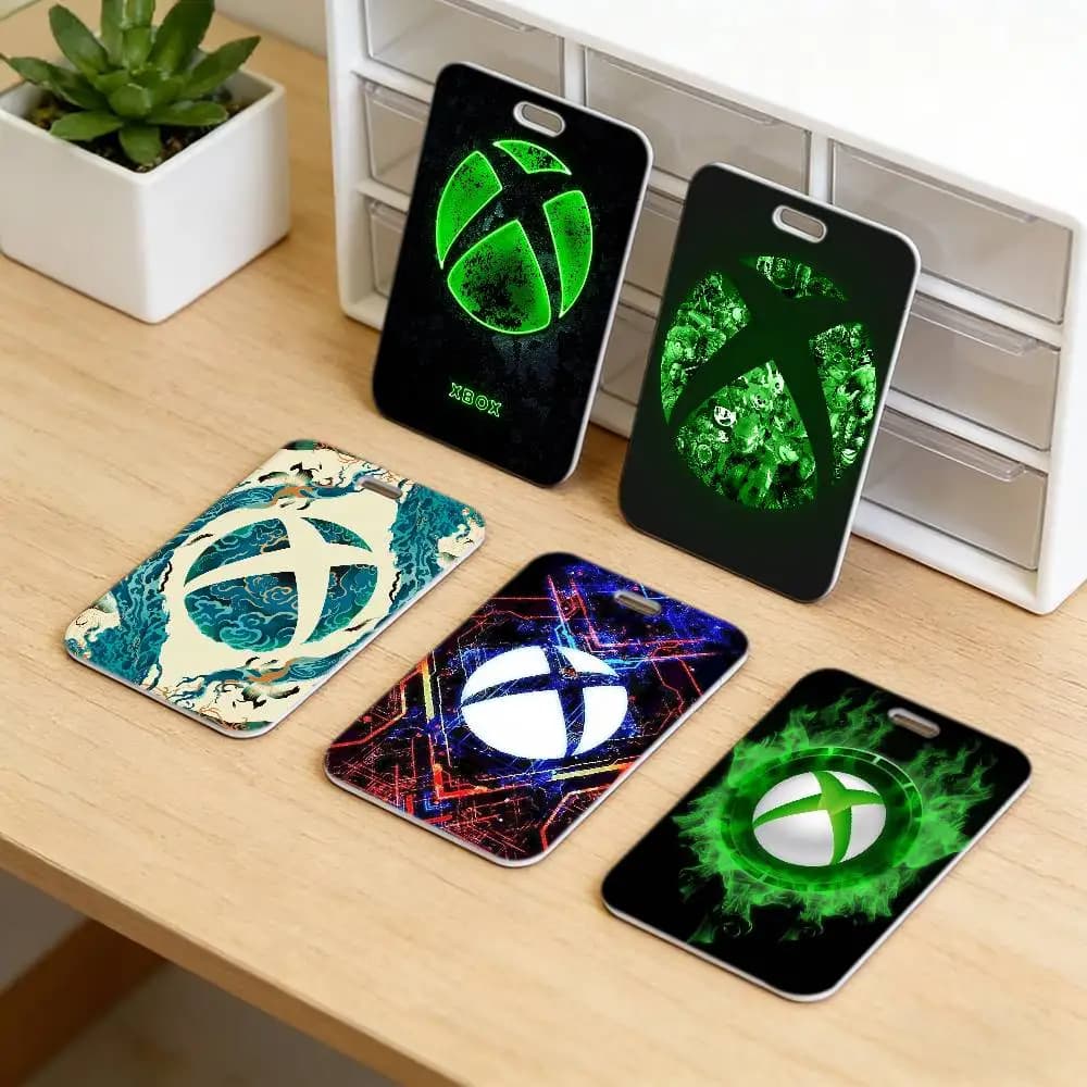 Cinturino da Collo Confortevole per X-Xbox Game con Porta Badge Trasparente, Custodia Resistente per Badge da Ufficio per Dipendenti